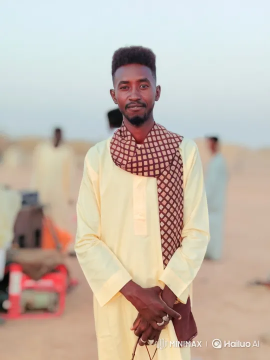Young Man in Desert: Expansive Landscape Exploration – AI Generated Video | Hailuo AI