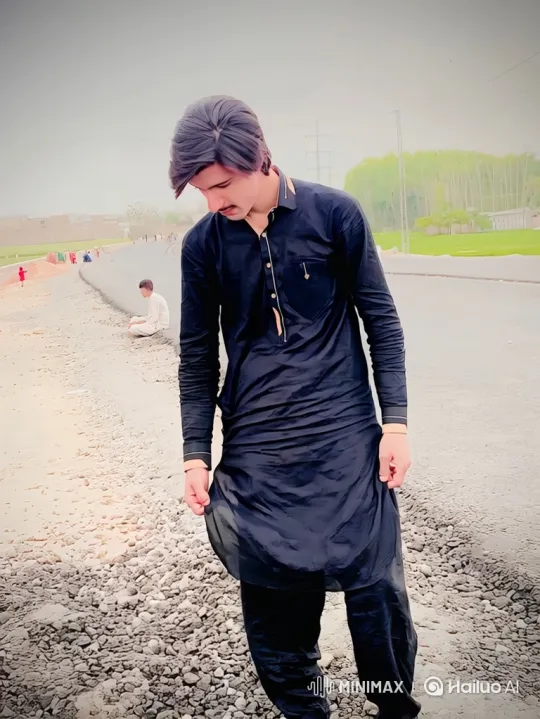 Young Couple Shares Quiet Moment on Gravel Roadside – AI Generated Video | Hailuo AI