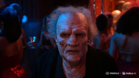 Sofia Vergara Unmasks as Old Man at Burlesque Party – AI Generated Video | Hailuo AI