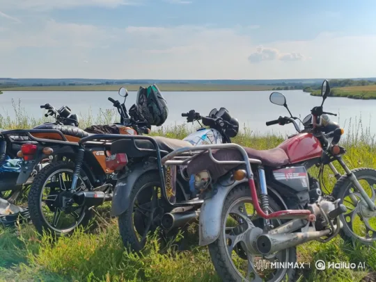 Earth from Motorcycle: Journey from Tranquil Landscape to Cosmic View – AI Generated Video | Hailuo AI