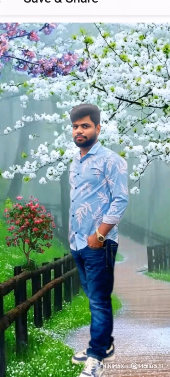 Bearded Man in Dreamy Landscape with Gentle Smile – AI Generated Video | Hailuo AI