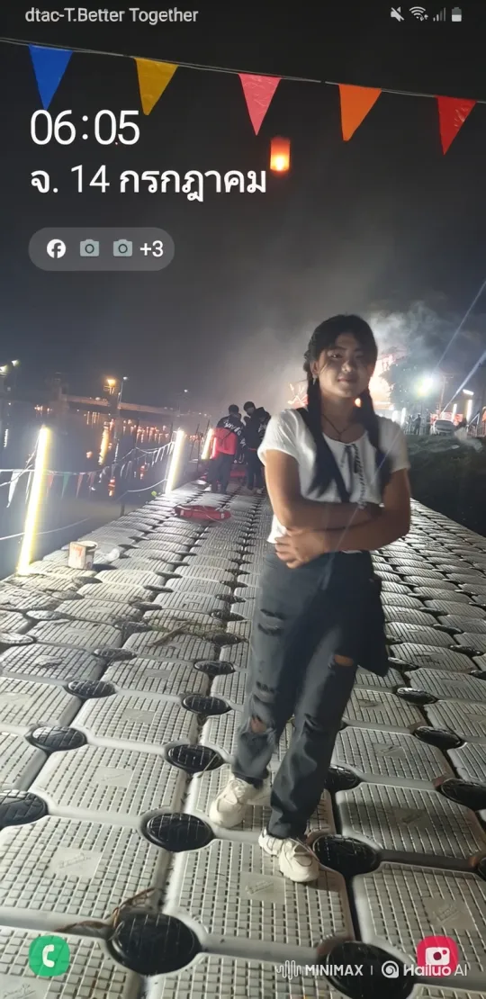 Young Woman Enjoying Night Festival with Sky Lantern – AI Generated Video | Hailuo AI