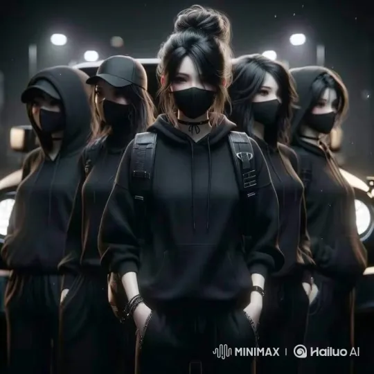 Anime-Inspired Girls Advance in Mysterious Synchronization – AI Generated Video | Hailuo AI
