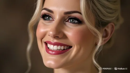 Young Woman's Evolution from Gentle Smile to Joyful Expression – AI Generated Video | Hailuo AI