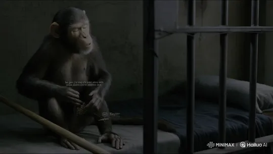 Intelligent Monkey Speaks in Prison Cell – AI Generated Video | Hailuo AI