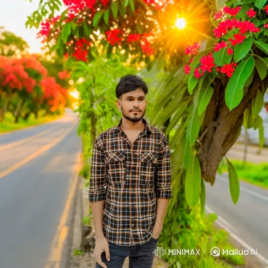 Young Man Enters Luxury Car, Drives Away on Flower-Lined Road – AI Generated Video | Hailuo AI