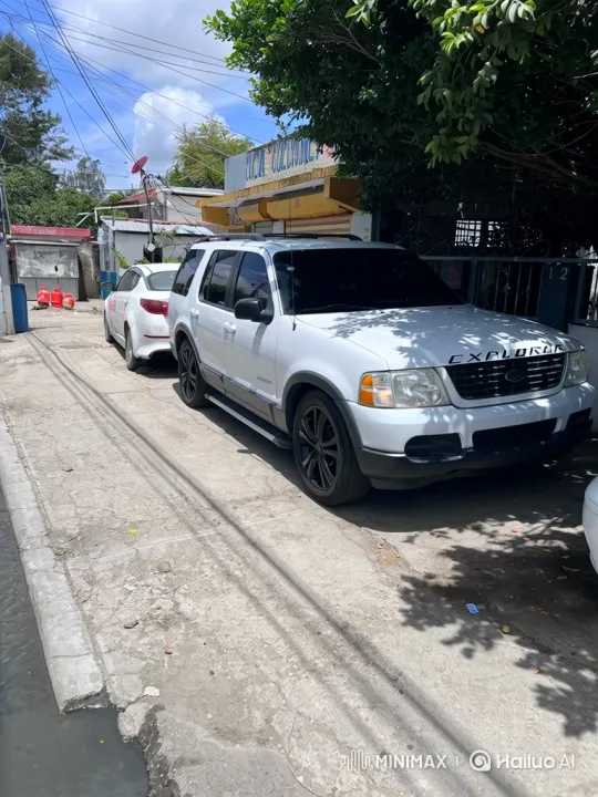 White Ford Explorer Lowers on Cracked Concrete – AI Generated Video | Hailuo AI