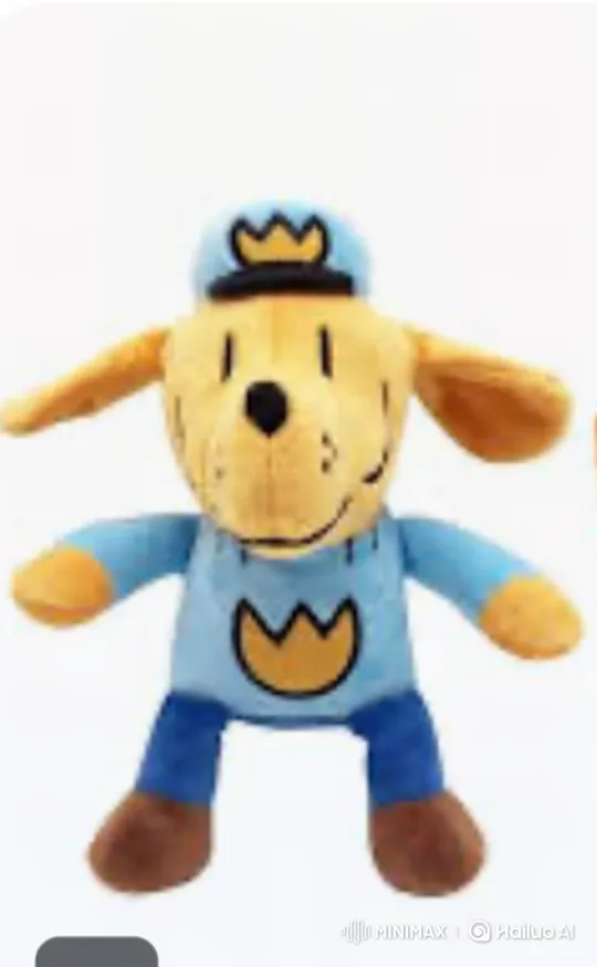 Dog Man Toy Bounces and Dances in Colorful Bouncy House – AI Generated Video | Hailuo AI