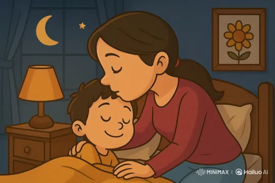 Mother's Loving Gaze at Sleeping Son – AI Generated Video | Hailuo AI