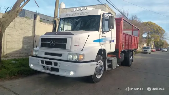 White Mercedes-Benz Truck on Residential Street – AI Generated Video | Hailuo AI