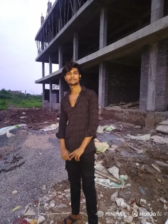 Young Man Surprised by Figure Resembling Modi at Construction Site – AI Generated Video | Hailuo AI