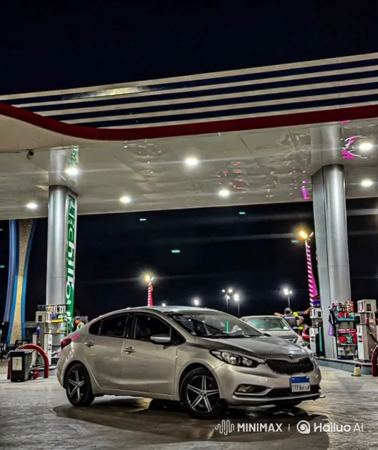 Sleek Sedan Transforms with Air Suspension at Night – AI Generated Video | Hailuo AI