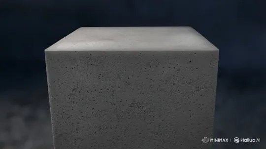 Concrete Block Degradation Revealed Through Micro-Cracks – AI Generated Video | Hailuo AI