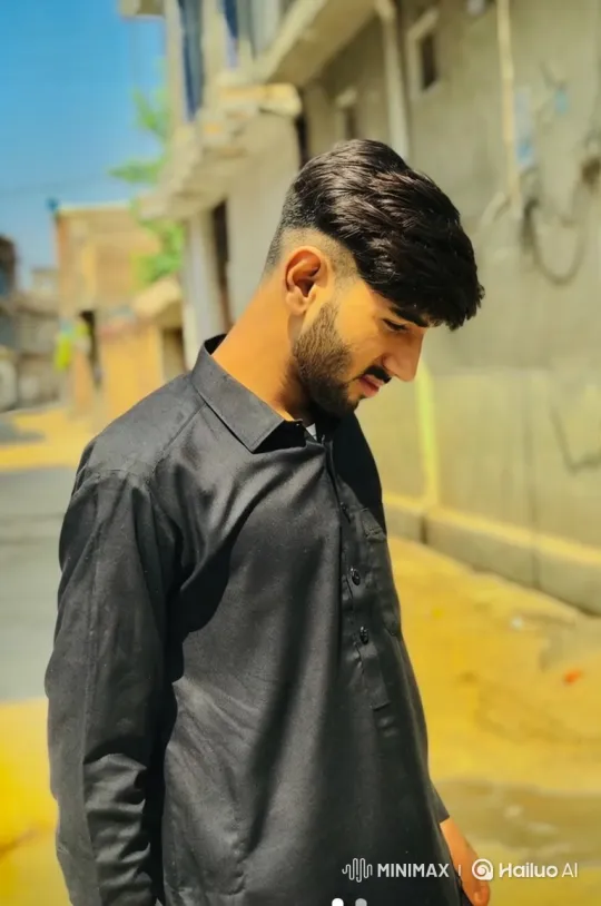 Man Reflects in Sunlit Street, Slowly Meets Camera's Gaze – AI Generated Video | Hailuo AI