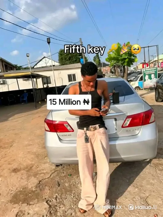 Young Man Engages with Phone in Outdoor Car Scene – AI Generated Video | Hailuo AI