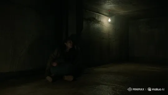 Isolated Person Desperately Seeks Help in Dark Basement – AI Generated Video | Hailuo AI