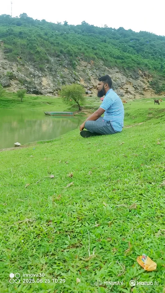 Contemplative Man by a Tranquil Lake – AI Generated Video | Hailuo AI