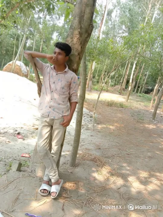 Young Man Admires His Lamborghini in Woodland Setting – AI Generated Video | Hailuo AI