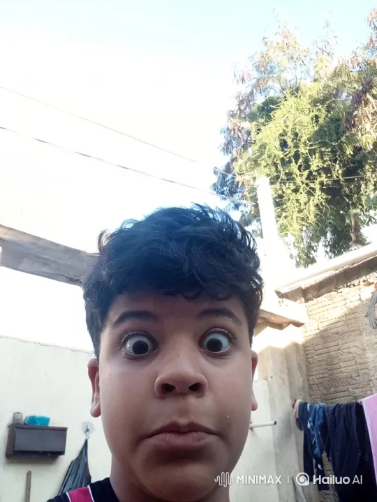 Boy Fights Off Dinosaur with Gun in Courtyard Battle – AI Generated Video | Hailuo AI