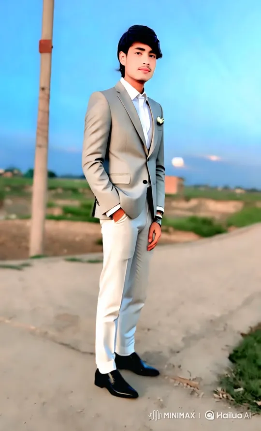 Evening Stroll: Gentleman Silhouetted in Golden Hour – AI Generated Video | Hailuo AI