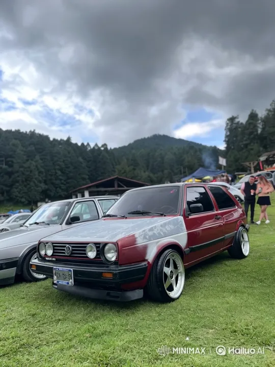 Volkswagen Golf Mk2 with Adjustable Air Suspension – AI Generated Video | Hailuo AI