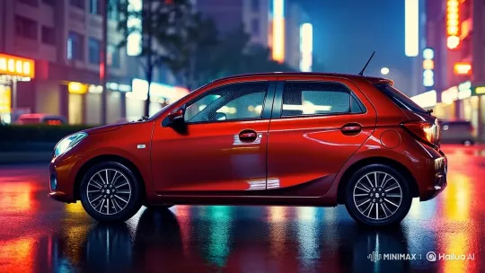 Neon-Lit Nighttime City Scene with Suzuki Alto – AI Generated Video | Hailuo AI