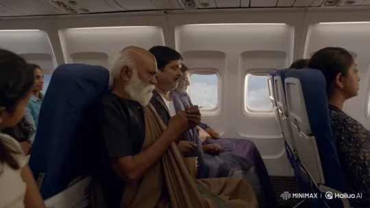 Elderly Man Jumps from Plane with Umbrella After Scolding – AI Generated Video | Hailuo AI