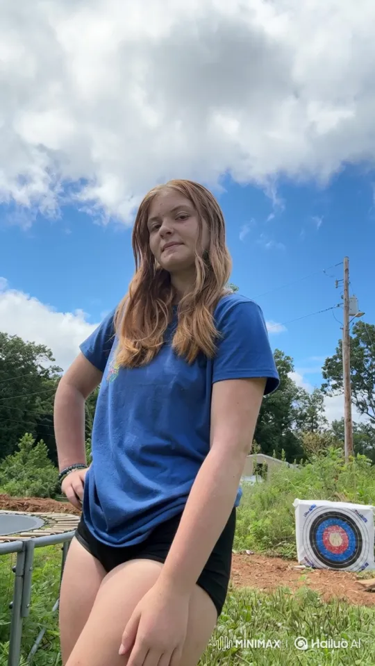 Young Person Performing Twerking in Backyard – AI Generated Video | Hailuo AI