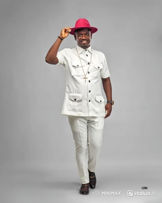 Charming Man in White Suit Walks Confidently – AI Generated Video | Hailuo AI
