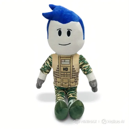 Plush Toy Character Watches TV in Dimly Lit Living Room – AI Generated Video | Hailuo AI