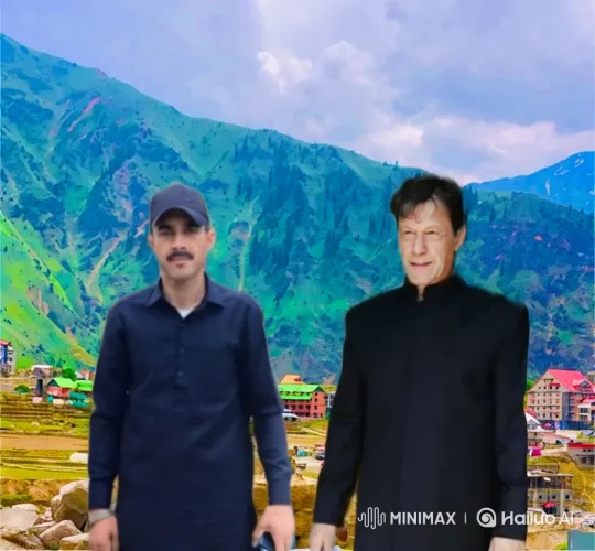 Imran Khan and Unknown Man Share Friendly Handshake in Mountains – AI Generated Video | Hailuo AI