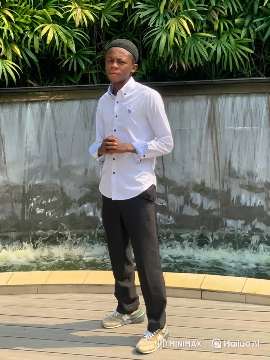 Young Dancer Performs on Deck with Cascading Water – AI Generated Video | Hailuo AI