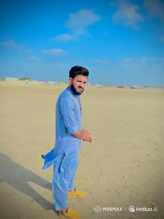 Man's Solitude Ends with Woman's Appearance on Beach – AI Generated Video | Hailuo AI