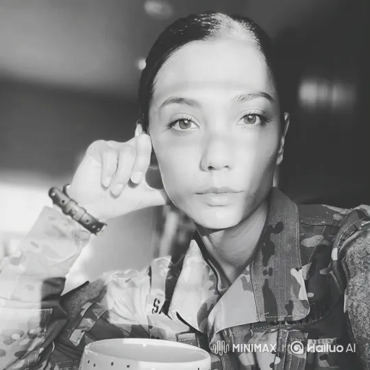 Female Soldier's Silent Tears: A Moment of Contemplation – AI Generated Video | Hailuo AI
