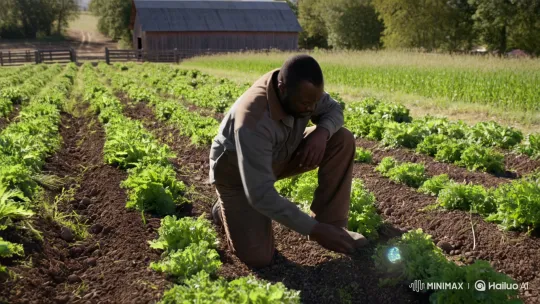 Farmer Discovers Glowing, Rare Fruit in Field – AI Generated Video | Hailuo AI