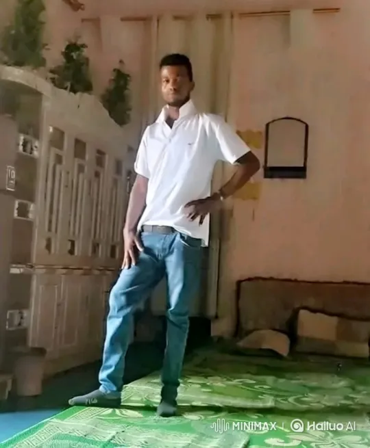 Man Poses and Walks in a Room with a Tracking Camera Shot – AI Generated Video | Hailuo AI