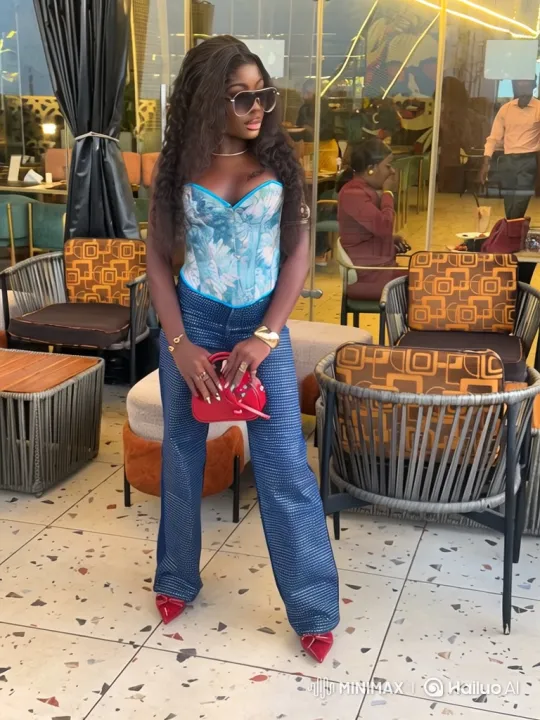 Stylish Woman Enters Red Convertible on Patio – AI Generated Video | Hailuo AI