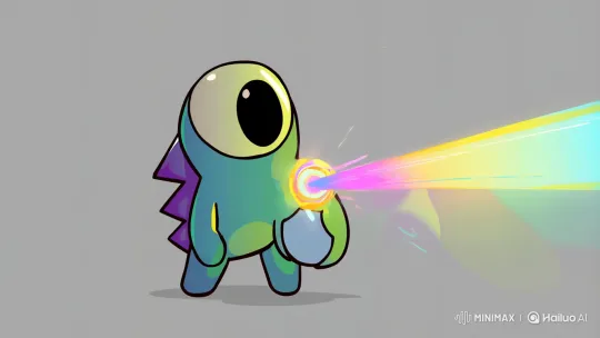 Bezerra Alien Releases Colorful Energy Beam – AI Generated Video | Hailuo AI