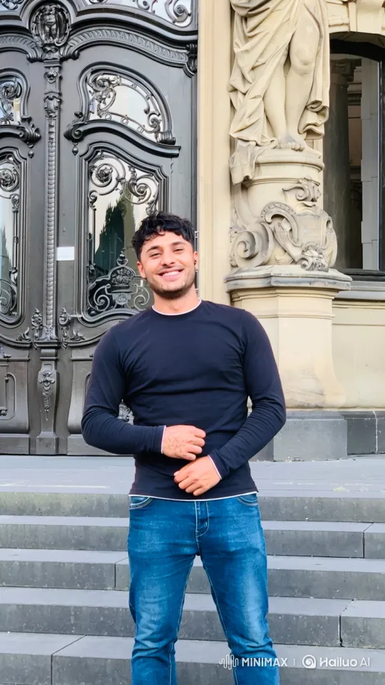 Couple Shares Quiet Moment on Urban Steps at Golden Hour – AI Generated Video | Hailuo AI