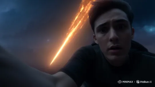 Influencer Panics as Meteor Approaches in Final Season Event Video – AI Generated Video | Hailuo AI