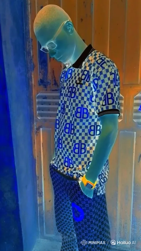 Young Man in Color Negative with Steady Camera Push-In – AI Generated Video | Hailuo AI