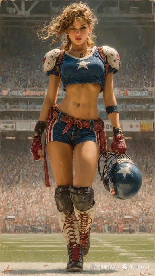 Female Football Athlete: A Study in Discipline and Focus – AI Generated Video | Hailuo AI