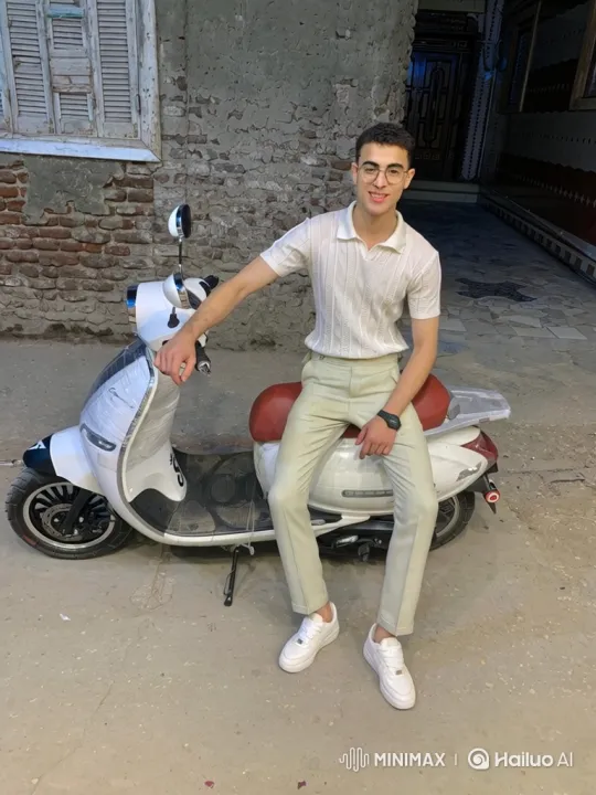 Young Man Enjoying Scooter's Air Suspension System – AI Generated Video | Hailuo AI