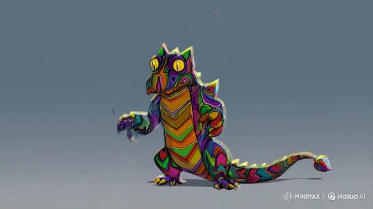 Bezerra Alien Launches Colorful Energy Attack – AI Generated Video | Hailuo AI