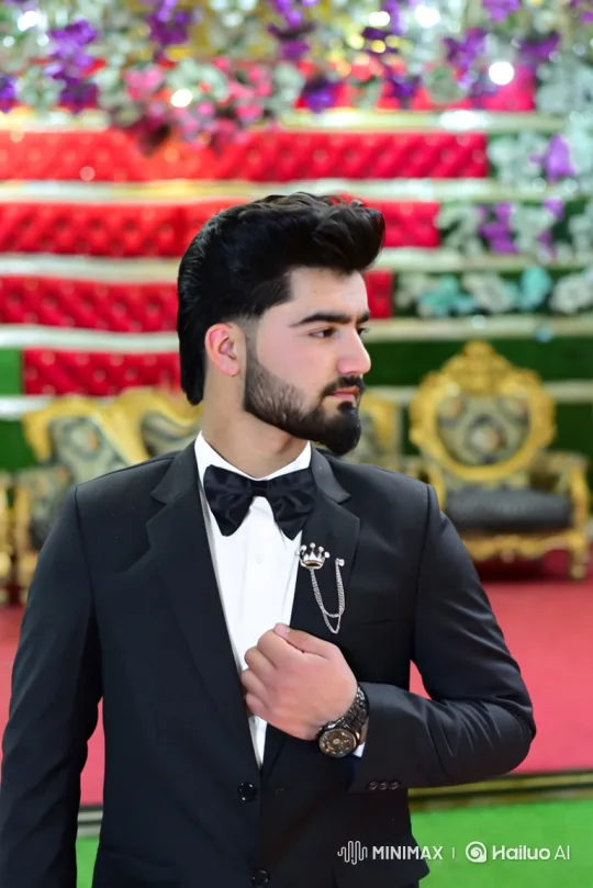 Young Couple Shares a Quiet Moment in Elegant Hall – AI Generated Video | Hailuo AI