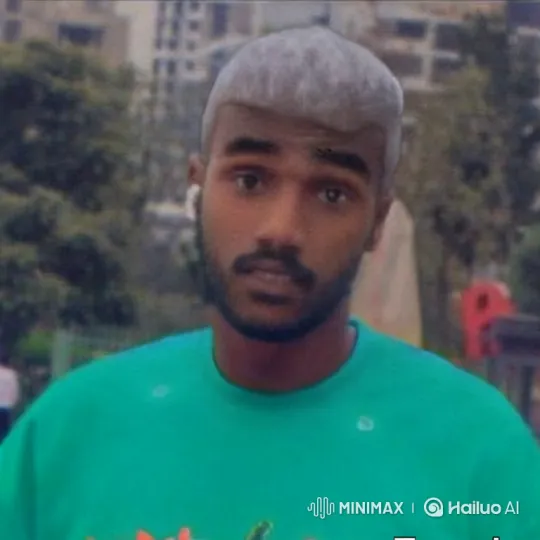 Young Man's Intense Gaze Captured in Zoom-In Video – AI Generated Video | Hailuo AI