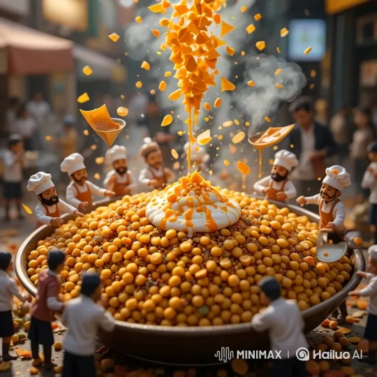 Miniature Chefs Prepare Slow Motion Culinary Art – AI Generated Video | Hailuo AI