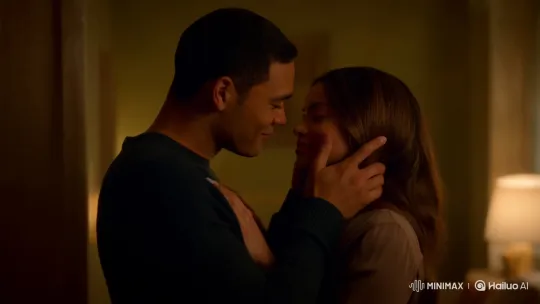 Couple Shares Tender, Passionate Kiss in Intimate Setting – AI Generated Video | Hailuo AI