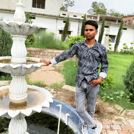 Young Man Smiles Gently in Peaceful Garden – AI Generated Video | Hailuo AI