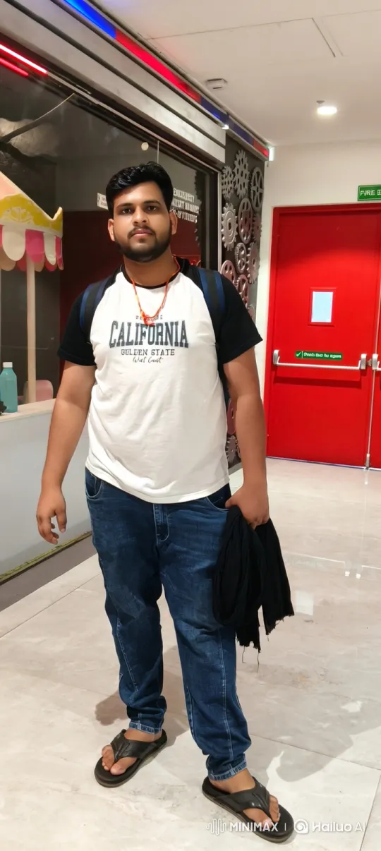 Man Walks Through Hallway with Camera Tracking and Panning – AI Generated Video | Hailuo AI